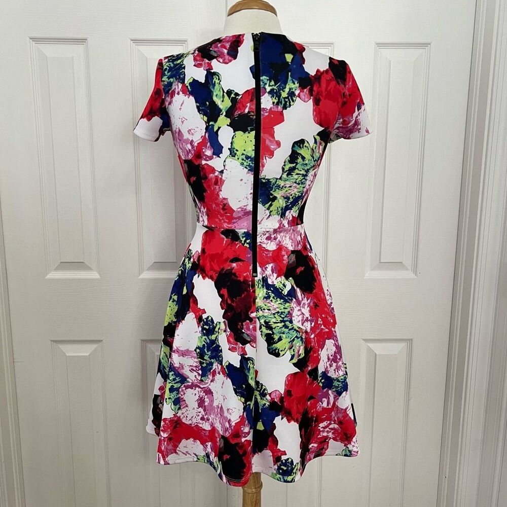 Milly For Design Nation Womens Rosabella Combo Fit and Flare Scuba Dress Size 2 - Picture 5 of 7